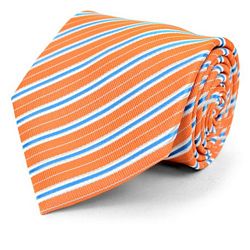 Tie - "The Accountant" O/B/W narrow stripe